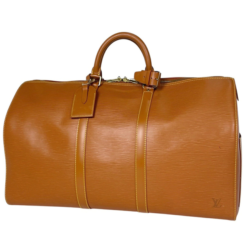 Louis Vuitton Keepall Boston Bag Epi Leather Zipangu Gold Brown